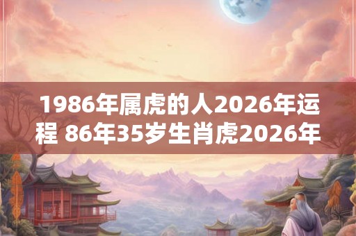 1986年属虎的人2026年运程 86年35岁生肖虎2026年运势 1986年属虎的人2026年运程 86年35岁生肖虎2026年运势