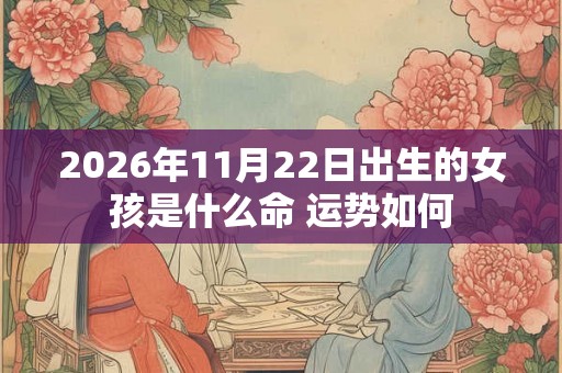 2026年11月22日出生的女孩是什么命 运势如何 2026年11月22日出生的女孩是什么命 运势如何