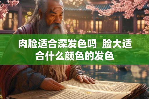 肉脸适合深发色吗  脸大适合什么颜色的发色