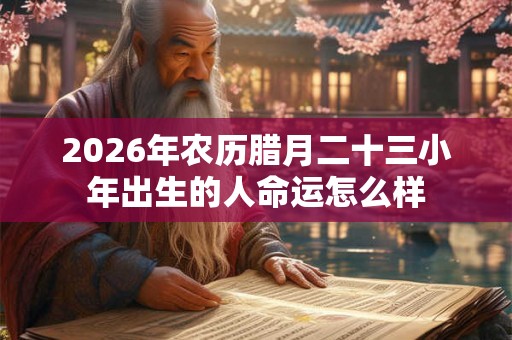 2026年农历腊月二十三小年出生的人命运怎么样
