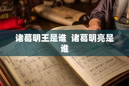 诸葛明王是谁  诸葛明亮是谁