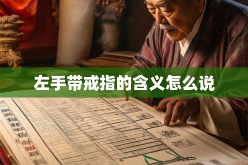 左手带戒指的含义怎么说 左手带戒指的含义怎么说