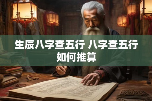 生辰八字查五行 八字查五行如何推算
