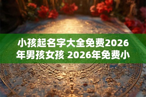 小孩起名字大全免费2026年男孩女孩 2026年免费小孩起名大全 小孩起名字大全免费2026年男孩女孩 2026年免费小孩起名大全