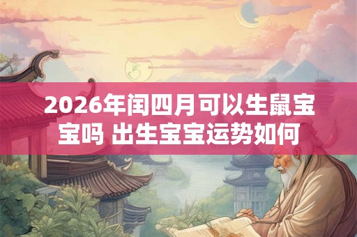 2026年闰四月可以生鼠宝宝吗 出生宝宝运势如何