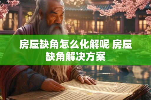 房屋缺角怎么化解呢 房屋缺角解决方案