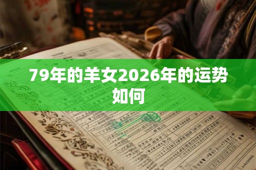 79年的羊女2026年的运势如何