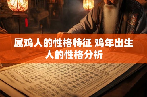 属鸡人的性格特征 鸡年出生人的性格分析