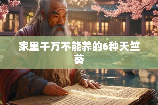 家里千万不能养的6种天竺葵