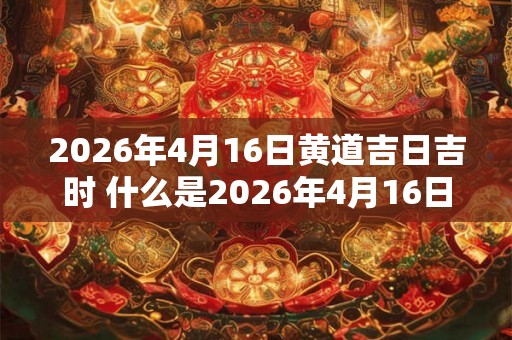2026年4月16日黄道吉日吉时 什么是2026年4月16日黄道吉日吉时