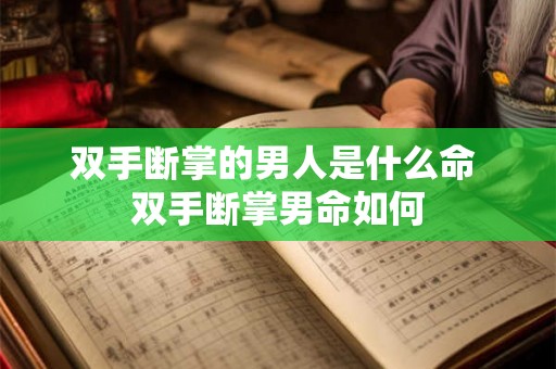 双手断掌的男人是什么命 双手断掌男命如何 双手断掌的男人是什么命 双手断掌男命如何