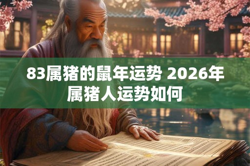 83属猪的鼠年运势 2026年属猪人运势如何