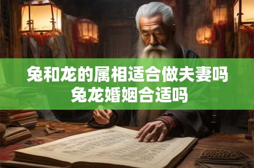 兔和龙的属相适合做夫妻吗 兔龙婚姻合适吗
