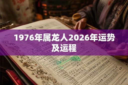 1976年属龙人2026年运势及运程 1976年属龙人2026年运势及运程