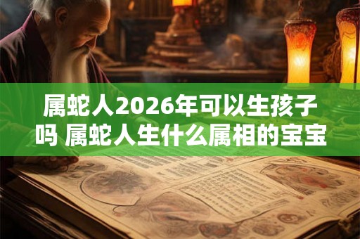 属蛇人2026年可以生孩子吗 属蛇人生什么属相的宝宝最好