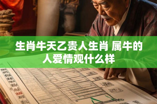生肖牛天乙贵人生肖 属牛的人爱情观什么样