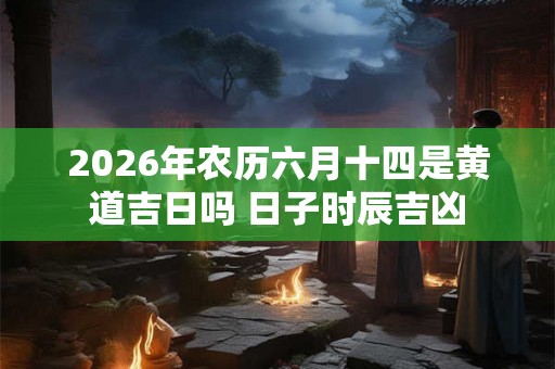 2026年农历六月十四是黄道吉日吗 日子时辰吉凶