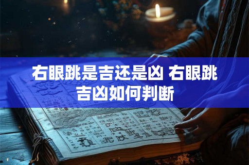 右眼跳是吉还是凶 右眼跳吉凶如何判断 右眼跳是吉还是凶 右眼跳吉凶如何判断
