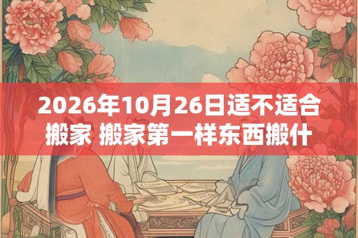 2026年10月26日适不适合搬家 搬家第一样东西搬什么最好