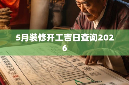 5月装修开工吉日查询2026