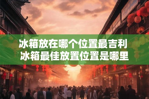 冰箱放在哪个位置最吉利 冰箱最佳放置位置是哪里