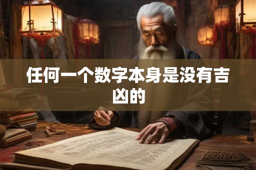 任何一个数字本身是没有吉凶的 任何一个数字本身是没有吉凶的