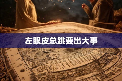 左眼皮总跳要出大事