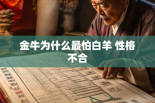 金牛为什么最怕白羊 性格不合