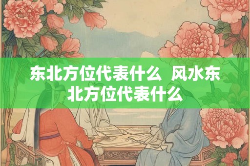 东北方位代表什么  风水东北方位代表什么