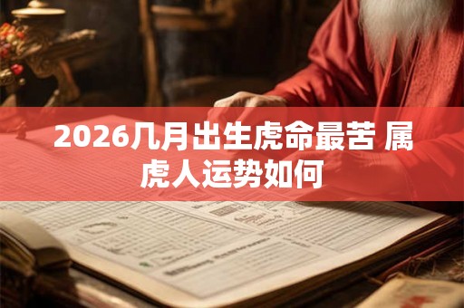 2026几月出生虎命最苦 属虎人运势如何