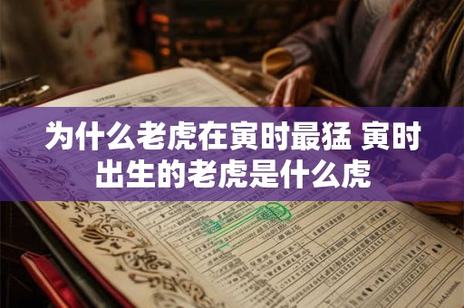为什么老虎在寅时最猛 寅时出生的老虎是什么虎 为什么老虎在寅时最猛 寅时出生的老虎是什么虎