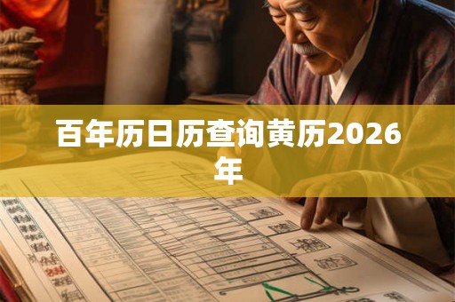 百年历日历查询黄历2026年