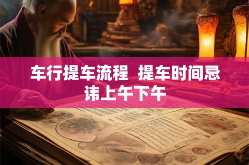 车行提车流程  提车时间忌讳上午下午