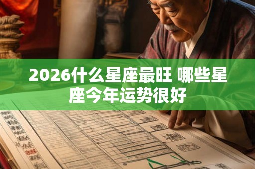 2026什么星座最旺 哪些星座今年运势很好