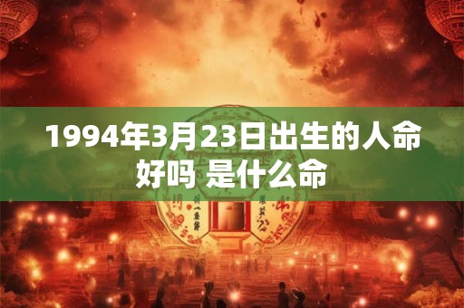 1994年3月23日出生的人命好吗 是什么命