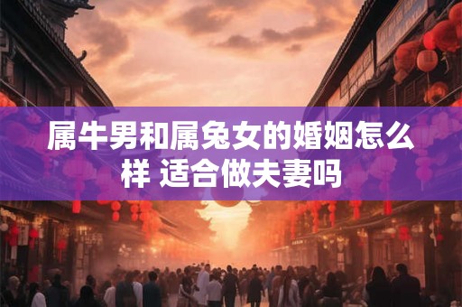 属牛男和属兔女的婚姻怎么样 适合做夫妻吗 属牛男和属兔女的婚姻怎么样 适合做夫妻吗