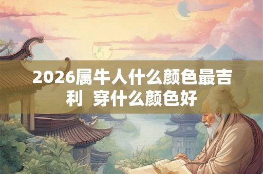 2026属牛人什么颜色最吉利  穿什么颜色好