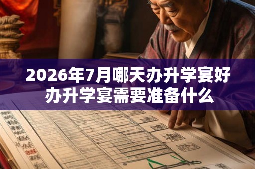 2026年7月哪天办升学宴好 办升学宴需要准备什么