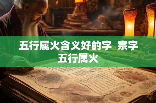五行属火含义好的字  宗字五行属火