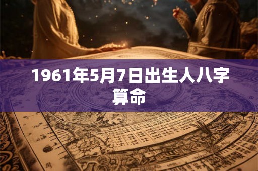 1961年5月7日出生人八字算命