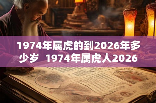 1974年属虎的到2026年多少岁  1974年属虎人2026