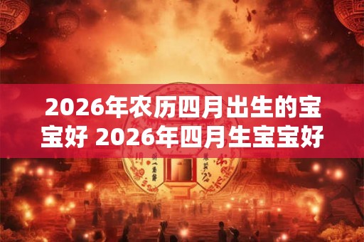 2026年农历四月出生的宝宝好 2026年四月生宝宝好吗
