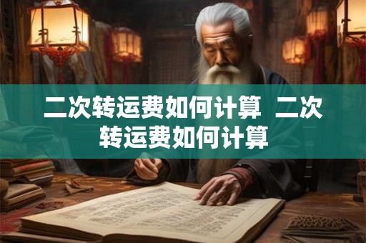 二次转运费如何计算  二次转运费如何计算