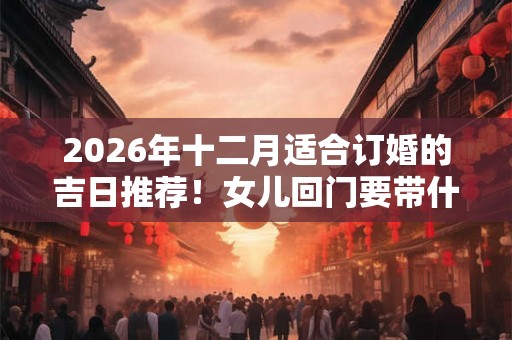 2026年十二月适合订婚的吉日推荐！女儿回门要带什么回去