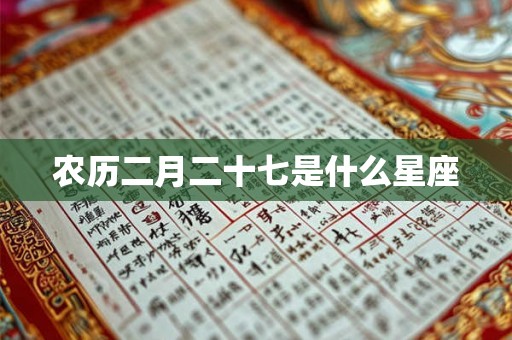 农历二月二十七是什么星座