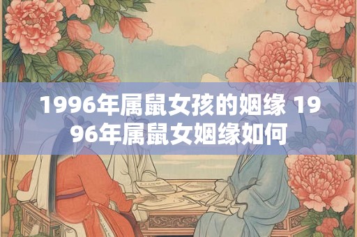 1996年属鼠女孩的姻缘 1996年属鼠女姻缘如何