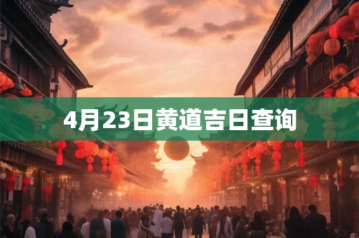 4月23日黄道吉日查询