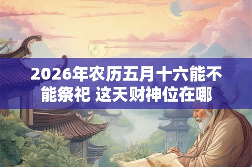 2026年农历五月十六能不能祭祀 这天财神位在哪