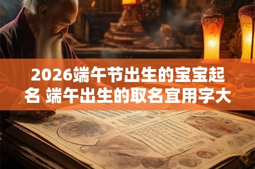 2026端午节出生的宝宝起名 端午出生的取名宜用字大全