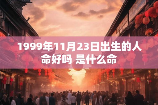 1999年11月23日出生的人命好吗 是什么命 1999年11月23日出生的人命好吗 是什么命